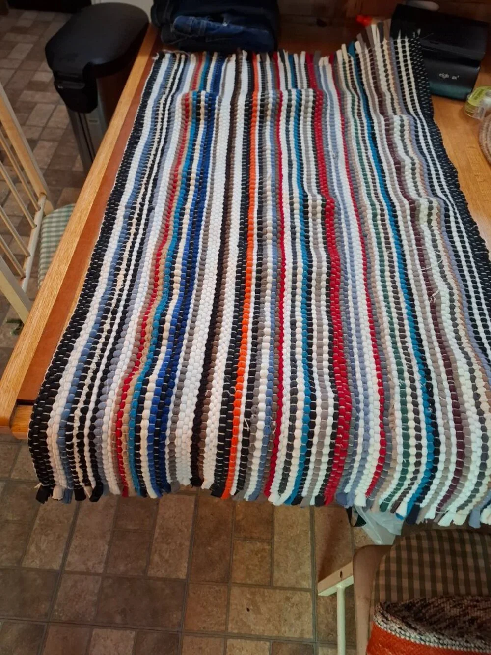2 Vintage Woven Scatter Throw Rugs Grandma's House Farmhouse